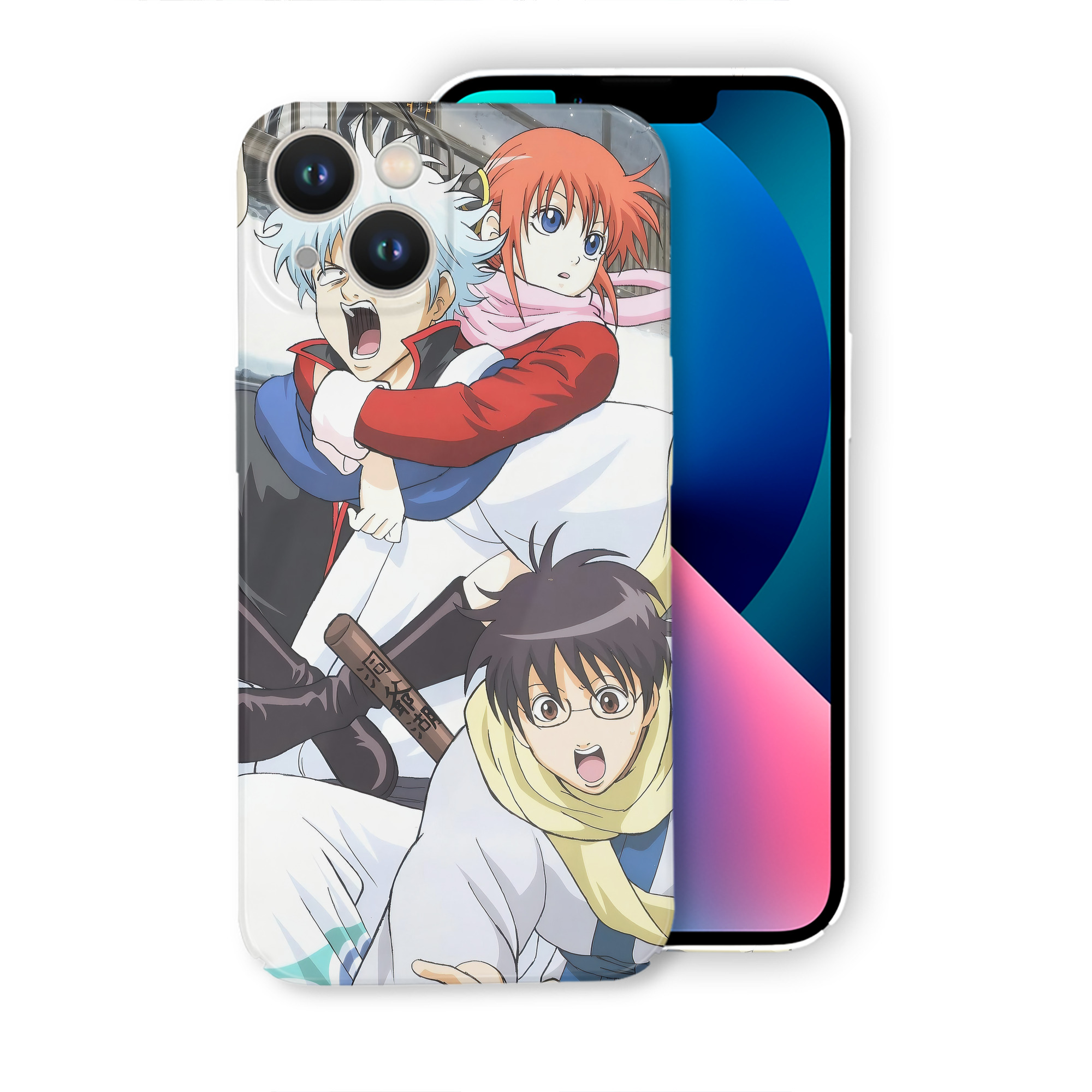 （画像用） ぎんたま 坂田銀時（さかたぎんとき） 神楽 志村新八（しむら しんぱち） GINTAMA Sakata Gintoki Kagura Shimura Shinpachi 【iPhone 14シリーズ対応】ハードケース